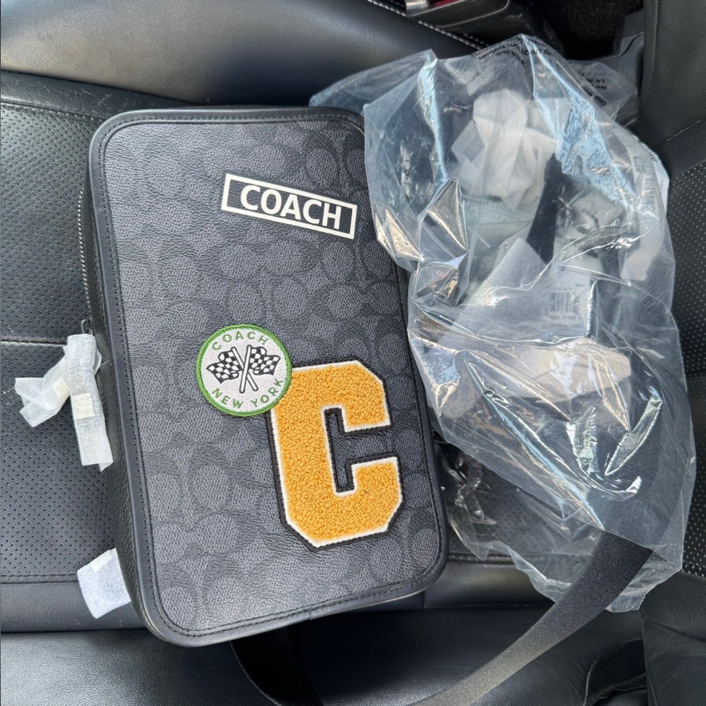 Coach Black Monogram Crossbody Bag